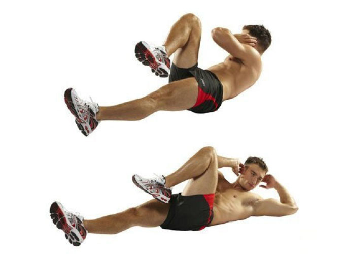 Bicycle crunches