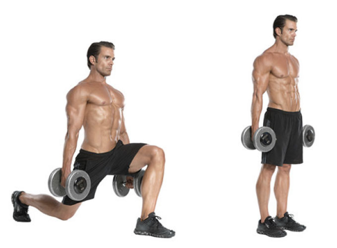 Dumbbell Walking lunges