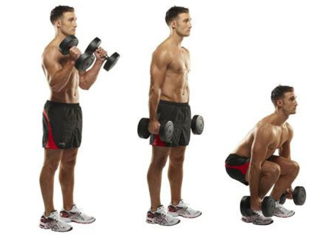 Dumbbell Walking lunges